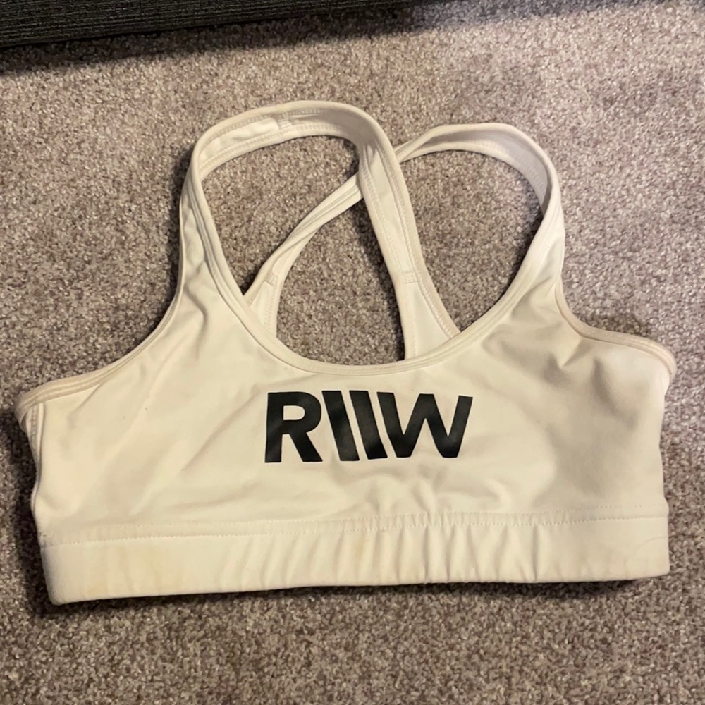 White Ryderwear Cross Sports Bra